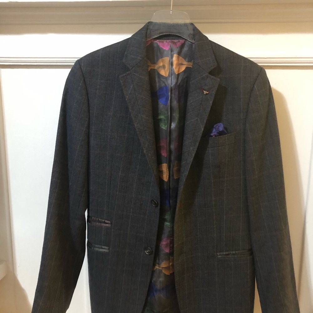 Ted Baker Endurance blazer Grey check. 38 chest.